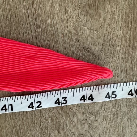 Kulani Kinis Bandeau Strapless Bikini High Cut Cheeky Bright Neon Pink Ribbed S - Picture 5 of 7